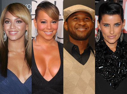 Nelly Furtado, Mariah Carey, Beyonce, Usher Nelly Furtado, Mariah Carey, Beyonce, Usher